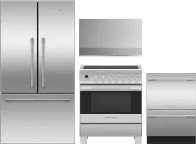 4 Piece Package Includes Refrigerator, Range, Hood And Dishwasher